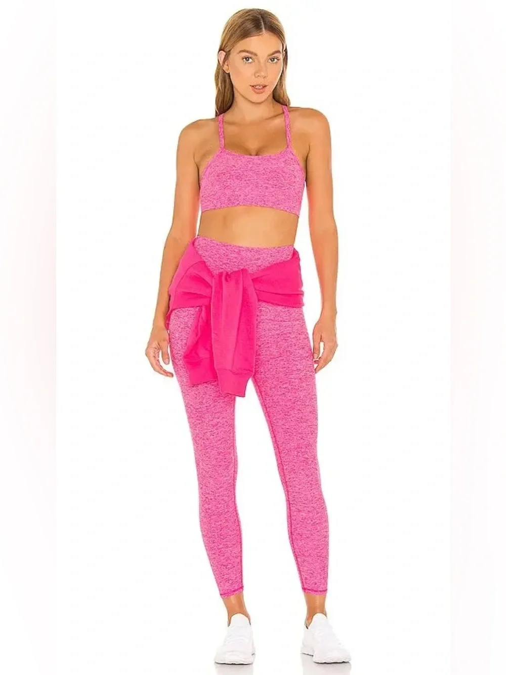 NWT ALO Yoga 7/8 Alosoft Highlight Legging in Neon Pink Heather size large
